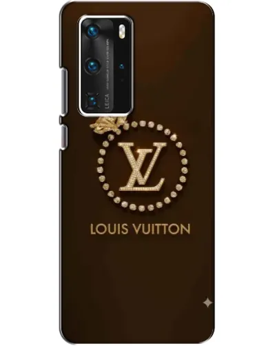 Чехол для Huawei P40 Pro с картинкой «LV — золотая печать»
