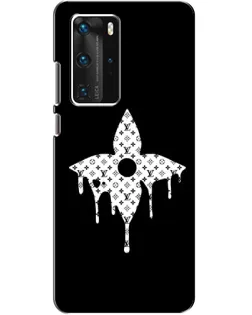 Чехол для Huawei P40 Pro с картинкой «Цветочная монограмма»