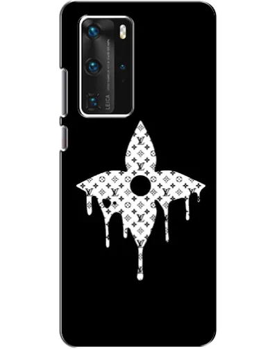 Чехол для Huawei P40 Pro с картинкой «Цветочная монограмма»