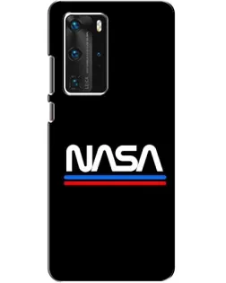 Чехол для Huawei P40 Pro с картинкой «NASA — классика Red Blue»