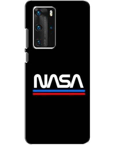 Чехол для Huawei P40 Pro с картинкой «NASA — классика Red Blue»