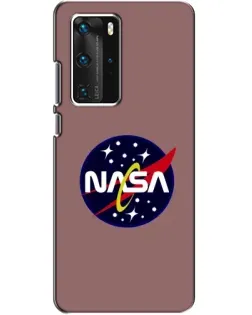 Чехол для Huawei P40 Pro с картинкой «NASA — ретро космос»