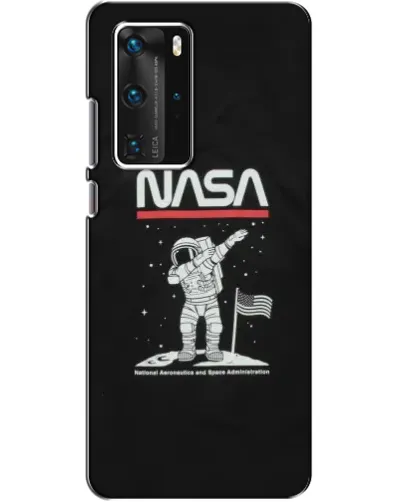 Чехол для Huawei P40 Pro с картинкой «NASA — шагаем по Луне»