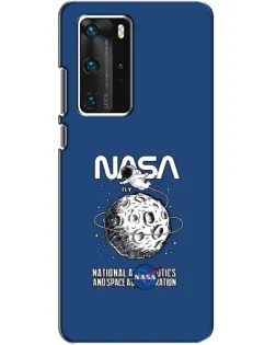 Чехол для Huawei P40 Pro с картинкой «NASA — лунная миссия»
