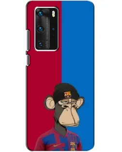 Чехол для Huawei P40 Pro с картинкой «Bored Ape — фанат Барсы» Чехол для Huawei P40 Pro с картинкой «Bored Ape — фанат Барсы»