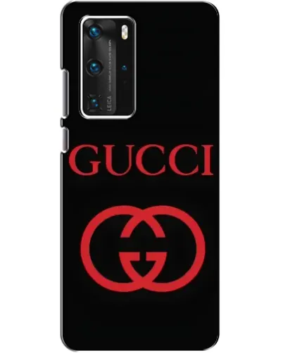 Чехол для Huawei P40 Pro с картинкой «Gucci — красный логотип»