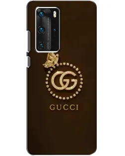 Чехол для Huawei P40 Pro с картинкой «Gucci — золотая бабочка»