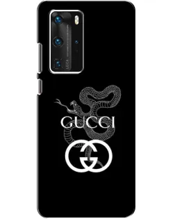 Чехол для Huawei P40 Pro с картинкой «Gucci — серебряная змея»