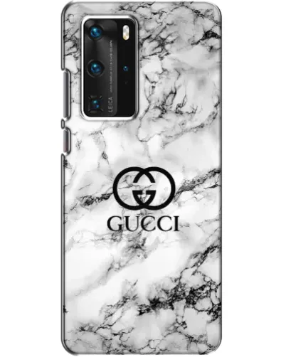 Чехол для Huawei P40 Pro с картинкой «Gucci — мраморный шик»