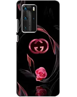 Чехол для Huawei P40 Pro с картинкой «Gucci — неоновая роза»