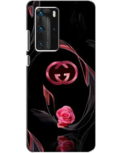 Чехол для Huawei P40 Pro с картинкой «Gucci — неоновая роза»