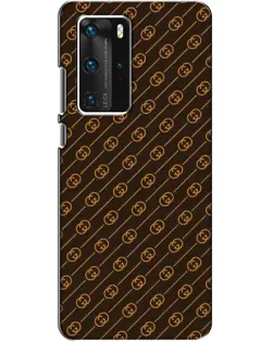 Чехол для Huawei P40 Pro с картинкой «Gucci — золотые диагонали»