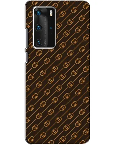 Чехол для Huawei P40 Pro с картинкой «Gucci — золотые диагонали»