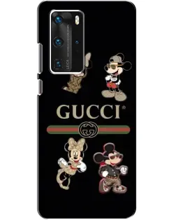 Чохол для Huawei P40 Pro з картинкою «Gucci — герої Disney та монограма»