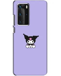 Чохол для Huawei P40 Pro з картинкою «Kuromi — фіолетовий мінімалізм»