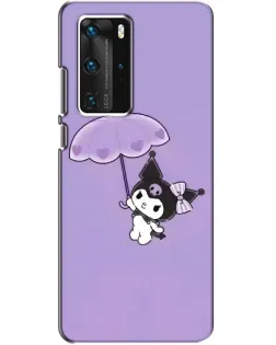 Чохол для Huawei P40 Pro з картинкою «Kuromi з парасолькою»