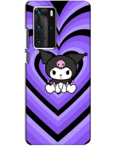 Чехол для Huawei P40 Pro с картинкой «Kuromi и фиолетовые сердца» Чехол для Huawei P40 Pro с картинкой «Kuromi и фиолетовые сердца»