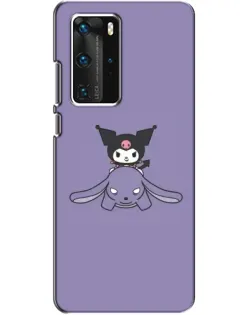 Чохол для Huawei P40 Pro з картинкою «Kuromi на ліловому фоні»