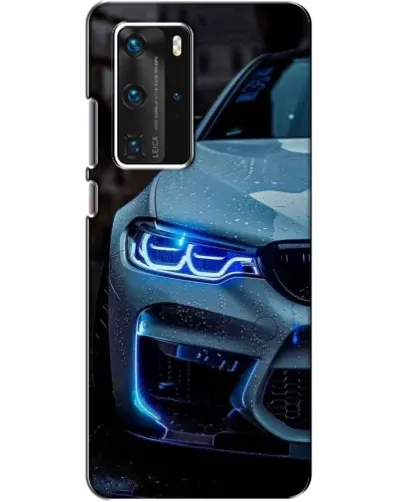 Чехол для Huawei P40 Pro с картинкой «Взгляд BMW с синими фарами» Чехол для Huawei P40 Pro с картинкой «Взгляд BMW с синими фарами»