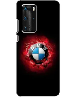 Чехол для Huawei P40 Pro с картинкой «Логотип BMW — вспышка»
