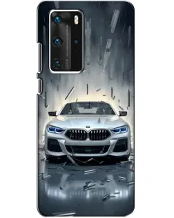 Чехол для Huawei P40 Pro с картинкой «BMW в свете фар»