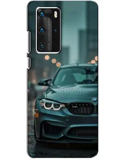 Чехол для Huawei P40 Pro с картинкой «BMW в огнях города»