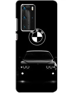 Чехол для Huawei P40 Pro с картинкой «BMW — взгляд из темноты»