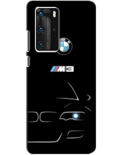 Чехол для Huawei P40 Pro с картинкой «Минималистичный принт BMW M3»