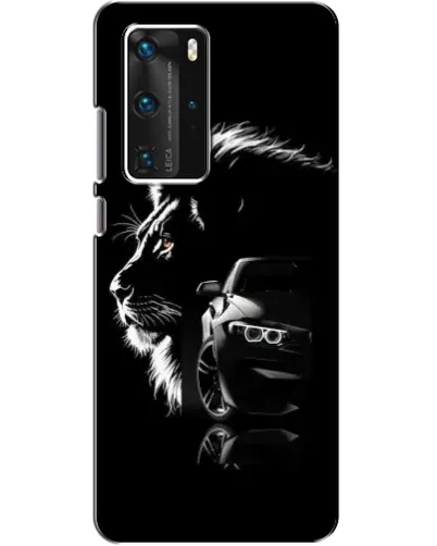 Чехол для Huawei P40 Pro с картинкой «BMW и лев» Чехол для Huawei P40 Pro с картинкой «BMW и лев»