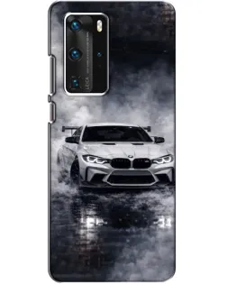 Чехол для Huawei P40 Pro с картинкой «BMW сквозь туман»