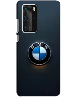 Чехол для Huawei P40 Pro с картинкой «Логотип BMW — минимализм»