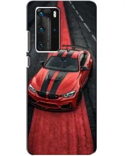 Чехол для Huawei P40 Pro с картинкой «BMW на красной дорожке»
