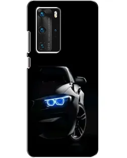Чехол для Huawei P40 Pro с картинкой «BMW — ночной взгляд»