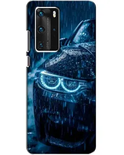 Чехол для Huawei P40 Pro с картинкой «BMW под дождем»