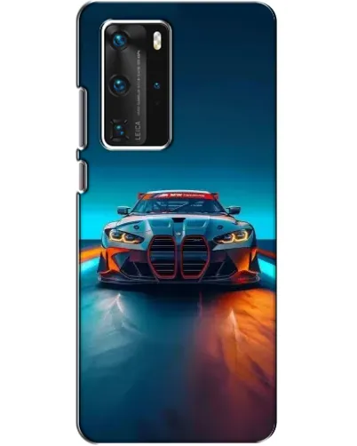 Чехол для Huawei P40 Pro с картинкой «BMW — огни неона» Чехол для Huawei P40 Pro с картинкой «BMW — огни неона»