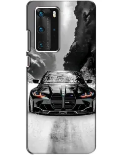 Чехол для Huawei P40 Pro с картинкой «BMW — акварельный дрифт»