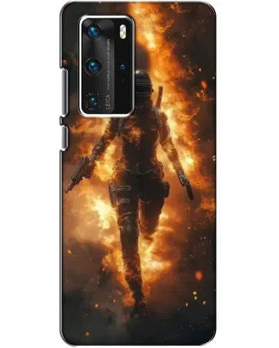 Чехол для Huawei P40 Pro с картинкой «BMW — скорость в дожде»