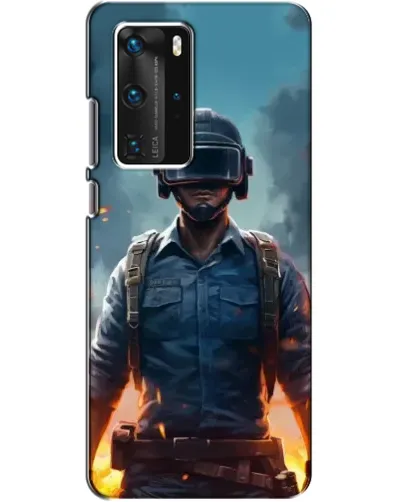 Чехол для Huawei P40 Pro с картинкой «PUBG — реалистичный герой»
