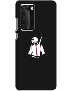 Чехол для Huawei P40 Pro с картинкой «PUBG — силуэт воина»