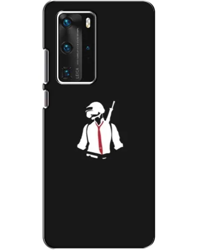 Чехол для Huawei P40 Pro с картинкой «PUBG — силуэт воина»