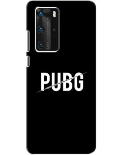 Чехол для Huawei P40 Pro с картинкой «PUBG — белый логотип»