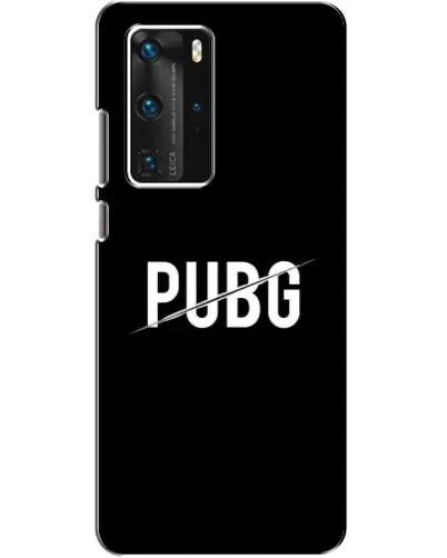 Чехол для Huawei P40 Pro с картинкой «PUBG — белый логотип»