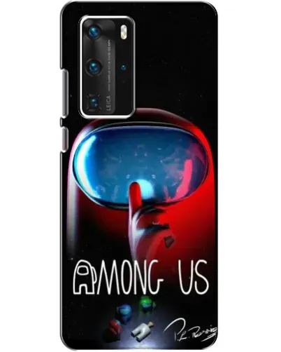 Чехол для Huawei P40 Pro с картинкой «Красный импостер — макро»