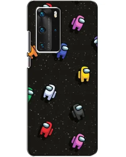 Чехол для Huawei P40 Pro с картинкой «Космический паттерн Among Us»