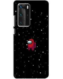 Чехол для Huawei P40 Pro с картинкой «Красный Among Us»