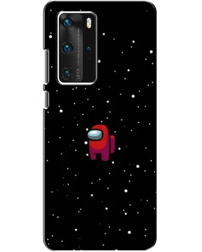 Чехол для Huawei P40 Pro с картинкой «Красный Among Us»