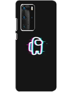 Чехол для Huawei P40 Pro с картинкой «Among Us неон»