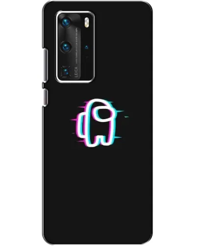 Чехол для Huawei P40 Pro с картинкой «Among Us неон»