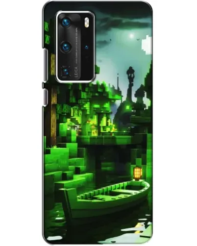 Чохол для Huawei P40 Pro з картинкою «Minecraft лісовий пейзаж»