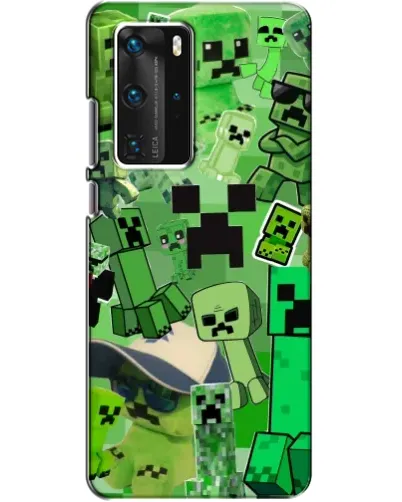 Чохол для Huawei P40 Pro з картинкою «Кріпери Minecraft»